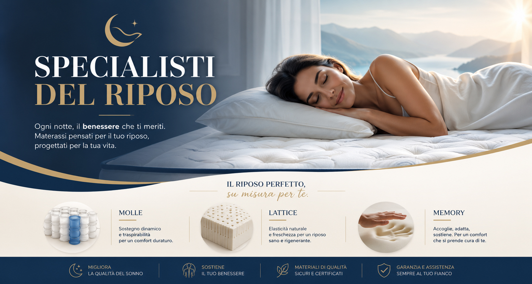 Specialisti del riposo: materassi memory, molle, lattice